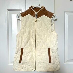 Cream and brown TALBOTS small vest